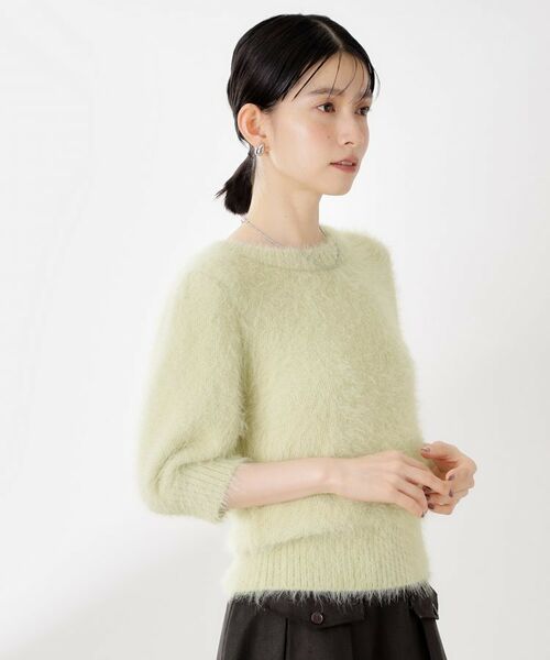 THE SHOP TK / ザ ショップ ティーケー ニット・セーター | 【大人の魅力引き出す】5分袖フェザーニット/洗える | 詳細14