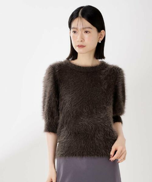 THE SHOP TK / ザ ショップ ティーケー ニット・セーター | 【大人の魅力引き出す】5分袖フェザーニット/洗える | 詳細18