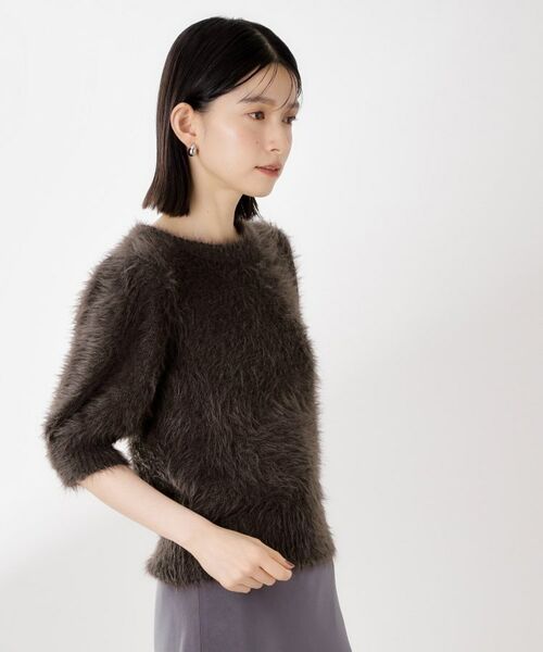 THE SHOP TK / ザ ショップ ティーケー ニット・セーター | 【大人の魅力引き出す】5分袖フェザーニット/洗える | 詳細19