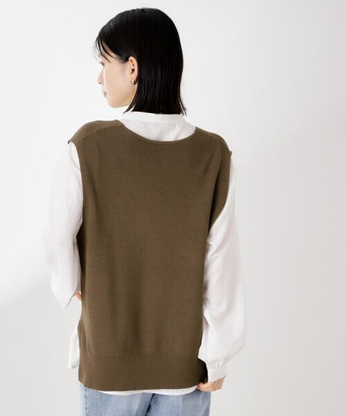 THE SHOP TK / ザ ショップ ティーケー シャツ・ブラウス | 【着るだけでコーディネートが決まる】ニットベスト＆ブラウスセット/洗濯機OK | 詳細17