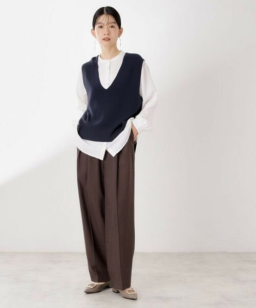 THE SHOP TK / ザ ショップ ティーケー シャツ・ブラウス | 【着るだけでコーディネートが決まる】ニットベスト＆ブラウスセット/洗濯機OK | 詳細22