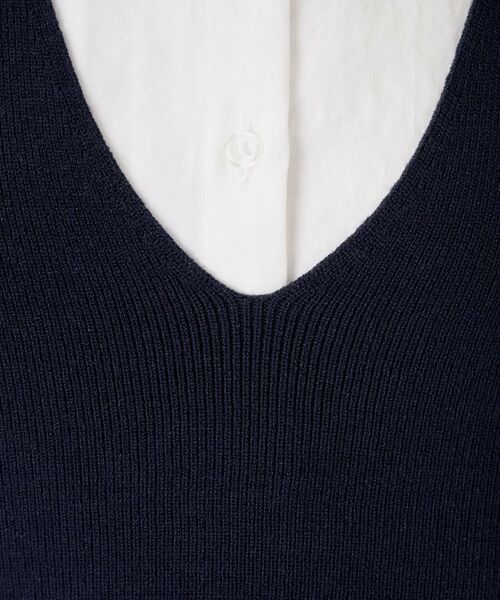 THE SHOP TK / ザ ショップ ティーケー シャツ・ブラウス | 【着るだけでコーディネートが決まる】ニットベスト＆ブラウスセット/洗濯機OK | 詳細23