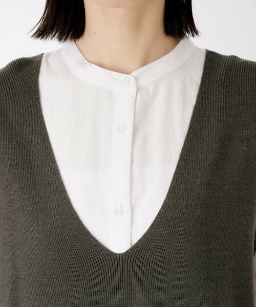 THE SHOP TK / ザ ショップ ティーケー シャツ・ブラウス | 【着るだけでコーディネートが決まる】ニットベスト＆ブラウスセット/洗濯機OK | 詳細27