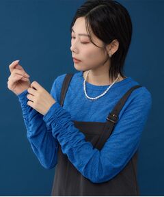 THE SHOP TK / ザ ショップ ティーケー カットソー | ウェーブシアー袖クシュプルオーバー【洗濯機OK】