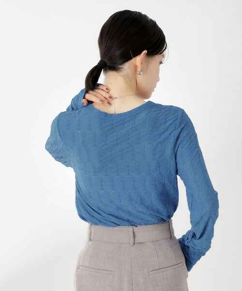 THE SHOP TK / ザ ショップ ティーケー カットソー | ウェーブシアー袖クシュプルオーバー【洗濯機OK】 | 詳細13