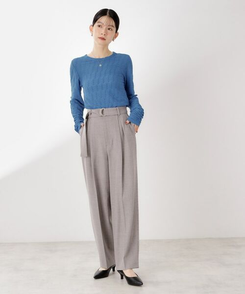 THE SHOP TK / ザ ショップ ティーケー カットソー | ウェーブシアー袖クシュプルオーバー【洗濯機OK】 | 詳細14