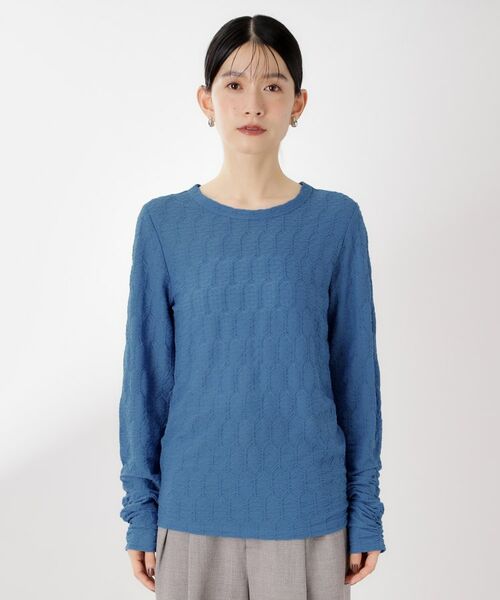 THE SHOP TK / ザ ショップ ティーケー カットソー | ウェーブシアー袖クシュプルオーバー【洗濯機OK】 | 詳細16