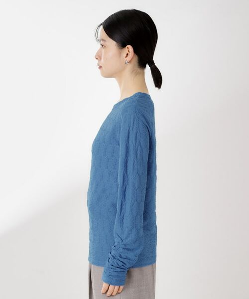 THE SHOP TK / ザ ショップ ティーケー カットソー | ウェーブシアー袖クシュプルオーバー【洗濯機OK】 | 詳細17