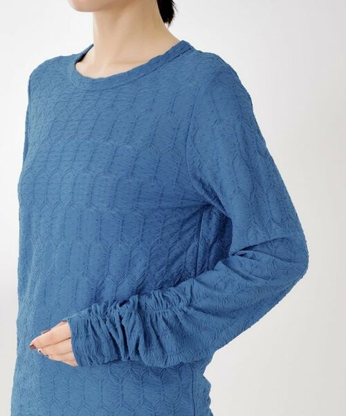 THE SHOP TK / ザ ショップ ティーケー カットソー | ウェーブシアー袖クシュプルオーバー【洗濯機OK】 | 詳細20