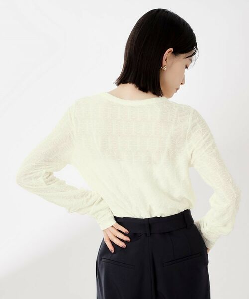 THE SHOP TK / ザ ショップ ティーケー カットソー | ウェーブシアー袖クシュプルオーバー【洗濯機OK】 | 詳細4