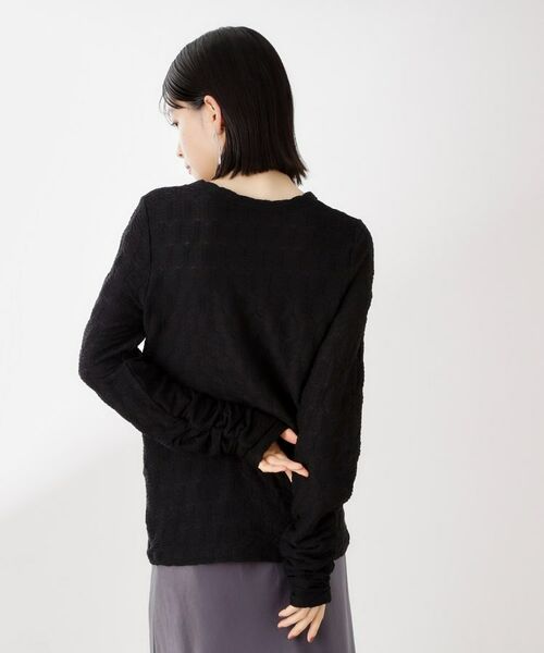 THE SHOP TK / ザ ショップ ティーケー カットソー | ウェーブシアー袖クシュプルオーバー【洗濯機OK】 | 詳細8