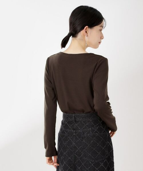 THE SHOP TK / ザ ショップ ティーケー カットソー | スクエアネックカットソー【洗濯機OK】 | 詳細10