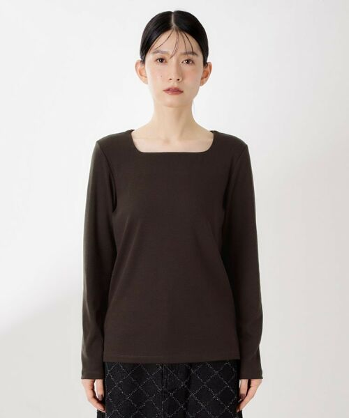 THE SHOP TK / ザ ショップ ティーケー カットソー | スクエアネックカットソー【洗濯機OK】 | 詳細13