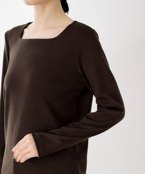 THE SHOP TK / ザ ショップ ティーケー カットソー | スクエアネックカットソー【洗濯機OK】 | 詳細17