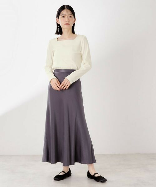 THE SHOP TK / ザ ショップ ティーケー カットソー | スクエアネックカットソー【洗濯機OK】 | 詳細3