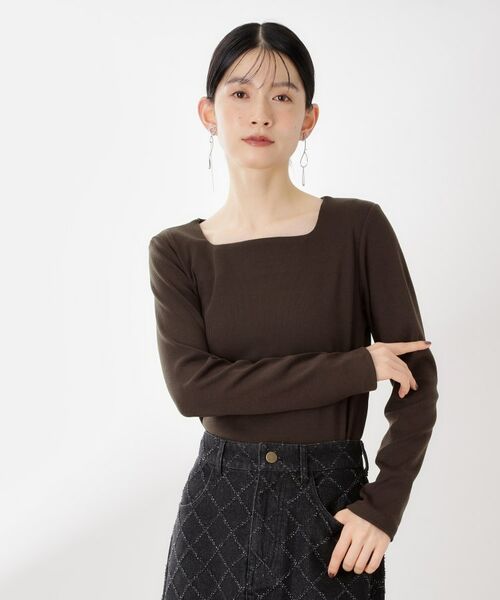 スクエアネックカットソー【洗濯機OK】 （カットソー）｜THE