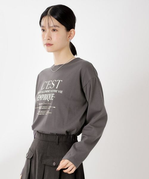 THE SHOP TK / ザ ショップ ティーケー Tシャツ | ロゴアソート長袖Tシャツ【アンチピリング/UVカット/洗濯機OK】 | 詳細5