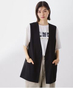 THE SHOP TK / ザ ショップ ティーケー ベスト | ノーカラージレ【セットアップ可/洗濯機OK】