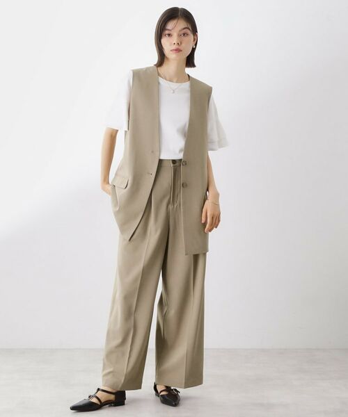 THE SHOP TK / ザ ショップ ティーケー ベスト | ノーカラージレ【セットアップ可/洗濯機OK】 | 詳細12