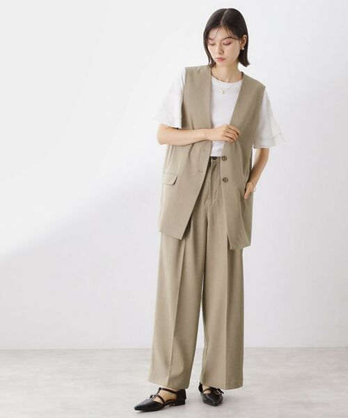 THE SHOP TK / ザ ショップ ティーケー ベスト | ノーカラージレ【セットアップ可/洗濯機OK】 | 詳細13