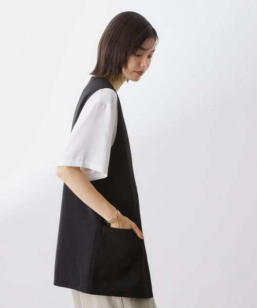 THE SHOP TK / ザ ショップ ティーケー ベスト | ノーカラージレ【セットアップ可/洗濯機OK】 | 詳細21