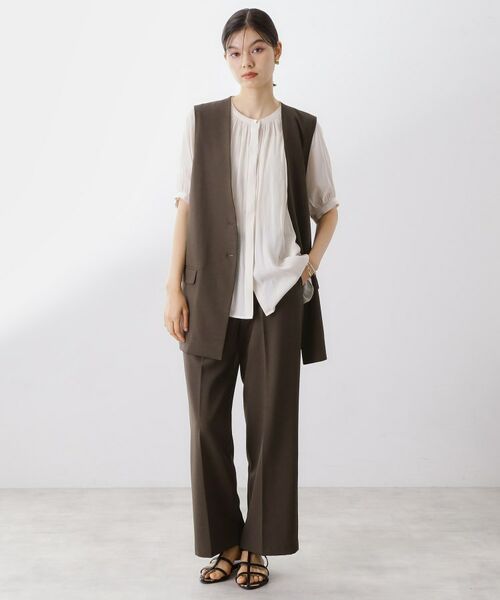 THE SHOP TK / ザ ショップ ティーケー ベスト | ノーカラージレ【セットアップ可/洗濯機OK】 | 詳細26