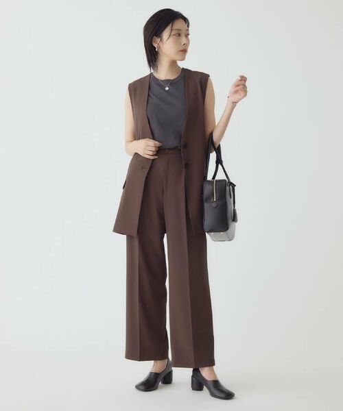 THE SHOP TK / ザ ショップ ティーケー ベスト | ノーカラージレ【セットアップ可/洗濯機OK】 | 詳細4