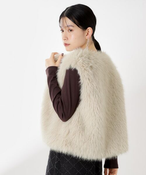 THE SHOP TK / ザ ショップ ティーケー ベスト | フェイクファーベスト | 詳細10