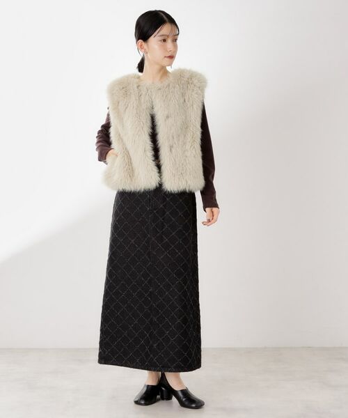 THE SHOP TK / ザ ショップ ティーケー ベスト | フェイクファーベスト | 詳細11