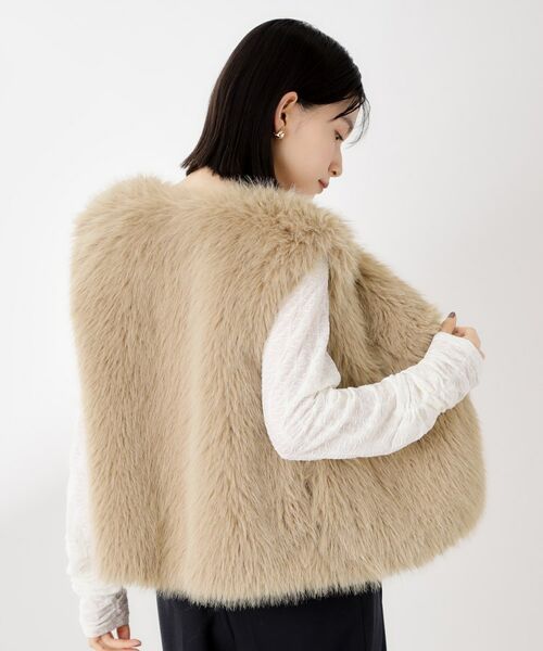THE SHOP TK / ザ ショップ ティーケー ベスト | フェイクファーベスト | 詳細14