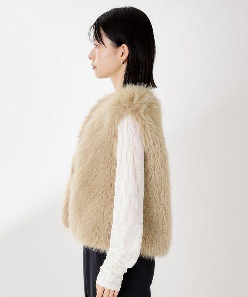 THE SHOP TK / ザ ショップ ティーケー ベスト | フェイクファーベスト | 詳細18