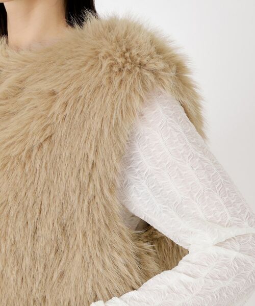 THE SHOP TK / ザ ショップ ティーケー ベスト | フェイクファーベスト | 詳細21