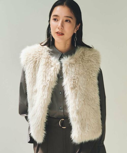 THE SHOP TK / ザ ショップ ティーケー ベスト | フェイクファーベスト | 詳細3