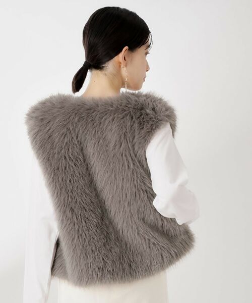 THE SHOP TK / ザ ショップ ティーケー ベスト | フェイクファーベスト | 詳細5