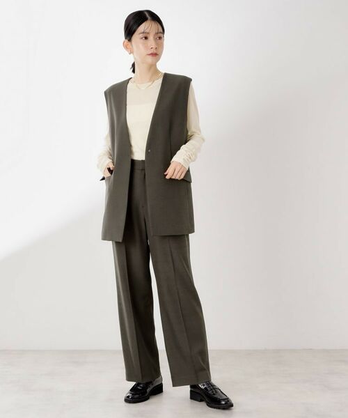 THE SHOP TK / ザ ショップ ティーケー ベスト | ノーカラージレ【セットアップ可/洗濯機OK】/CAVIANシリーズ | 詳細10