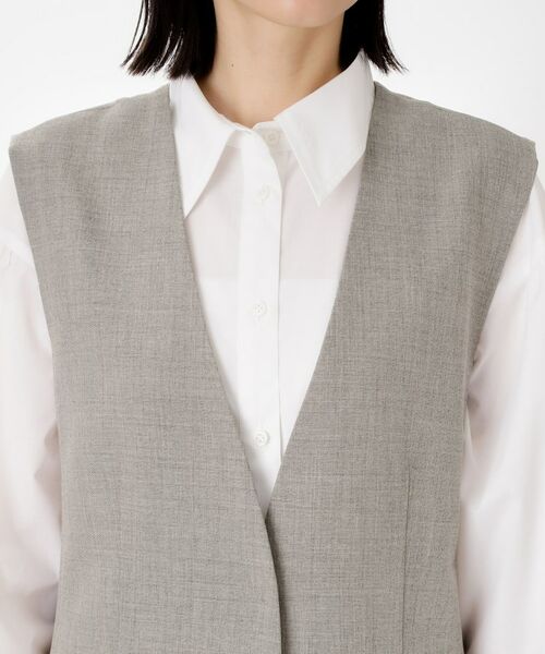 THE SHOP TK / ザ ショップ ティーケー ベスト | ノーカラージレ【セットアップ可/洗濯機OK】/CAVIANシリーズ | 詳細15