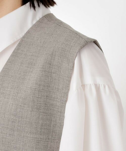 THE SHOP TK / ザ ショップ ティーケー ベスト | ノーカラージレ【セットアップ可/洗濯機OK】/CAVIANシリーズ | 詳細16