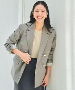 THE SHOP TK / ザ ショップ ティーケー テーラードジャケット | 【今羽織るなら】ダブルブレストジャケット【セットアップ可/洗える】