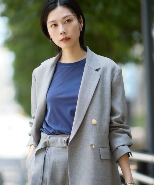 THE SHOP TK / ザ ショップ ティーケー テーラードジャケット | 【今羽織るなら】ダブルブレストジャケット【セットアップ可/洗える】 | 詳細10