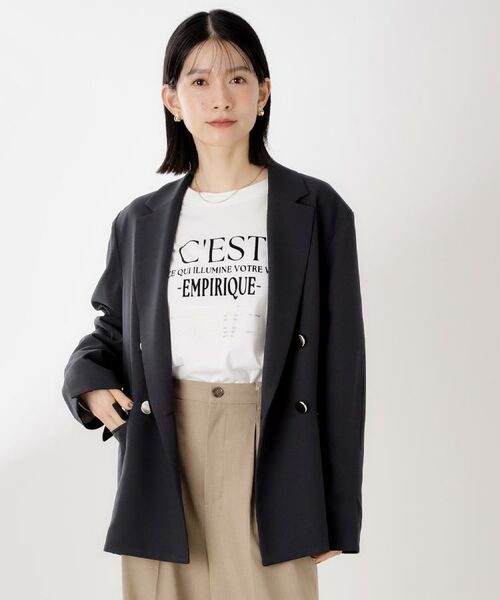 THE SHOP TK / ザ ショップ ティーケー テーラードジャケット | 【今羽織るなら】ダブルブレストジャケット【セットアップ可/洗える】 | 詳細22