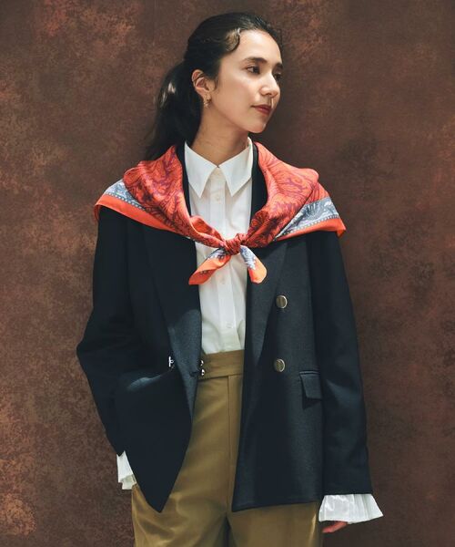 THE SHOP TK / ザ ショップ ティーケー テーラードジャケット | 【今羽織るなら】ダブルブレストジャケット【セットアップ可/洗える】 | 詳細4