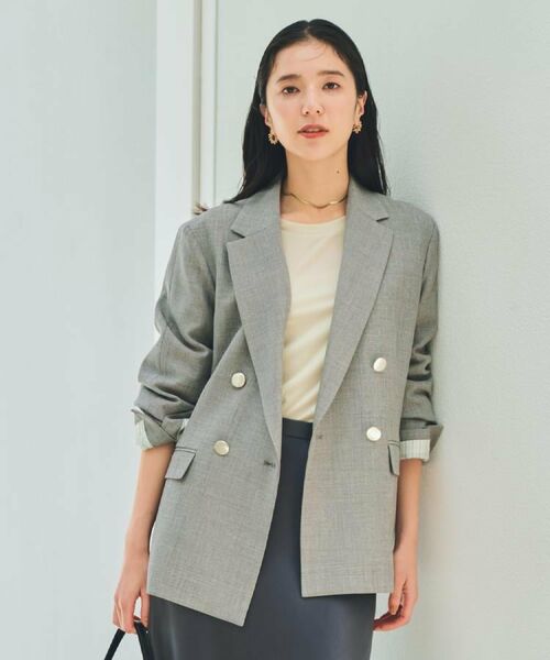 THE SHOP TK / ザ ショップ ティーケー テーラードジャケット | 【今羽織るなら】ダブルブレストジャケット【セットアップ可/洗える】 | 詳細6