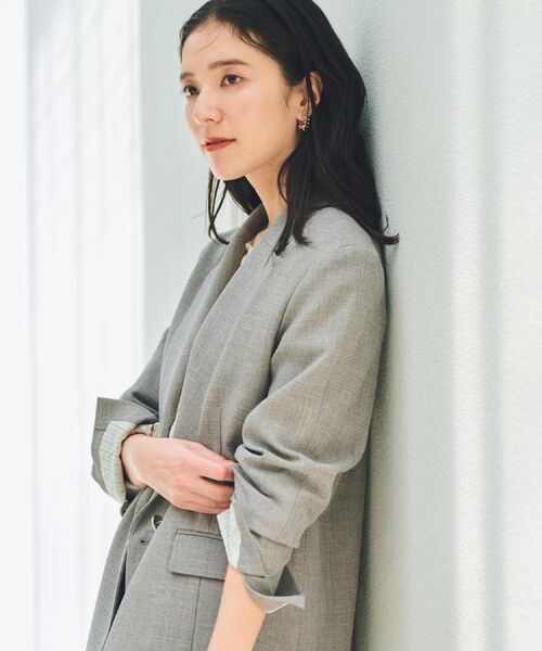 THE SHOP TK / ザ ショップ ティーケー テーラードジャケット | 【今羽織るなら】ダブルブレストジャケット【セットアップ可/洗える】 | 詳細7