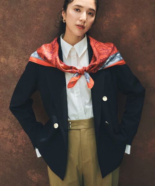 THE SHOP TK / ザ ショップ ティーケー テーラードジャケット | 【今羽織るなら】ダブルブレストジャケット【セットアップ可/洗える】(ネイビー(094))