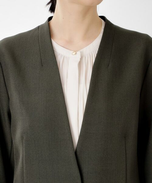 THE SHOP TK / ザ ショップ ティーケー ノーカラージャケット | ビジネスノーカラージャケット【セットアップ可/洗える】/CAVIANシリーズ | 詳細16