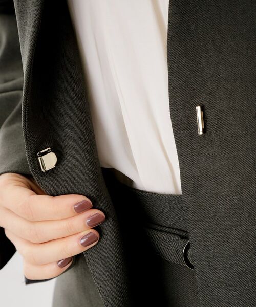 THE SHOP TK / ザ ショップ ティーケー ノーカラージャケット | ビジネスノーカラージャケット【セットアップ可/洗える】/CAVIANシリーズ | 詳細21