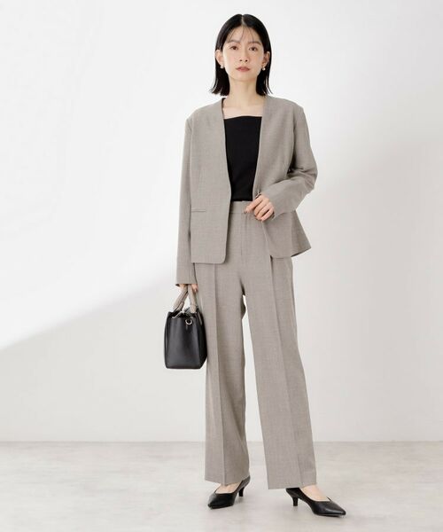 THE SHOP TK / ザ ショップ ティーケー ノーカラージャケット | ビジネスノーカラージャケット【セットアップ可/洗える】/CAVIANシリーズ | 詳細7