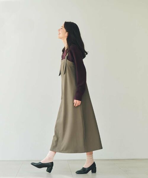 THE SHOP TK / ザ ショップ ティーケー ロング・マキシ丈ワンピース | ナローストラップジャンスカ | 詳細1