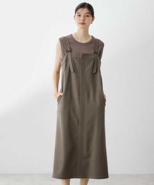 THE SHOP TK / ザ ショップ ティーケー ロング・マキシ丈ワンピース | ナローストラップジャンスカ | 詳細10