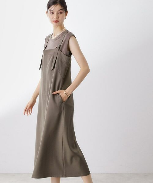 THE SHOP TK / ザ ショップ ティーケー ロング・マキシ丈ワンピース | ナローストラップジャンスカ | 詳細11